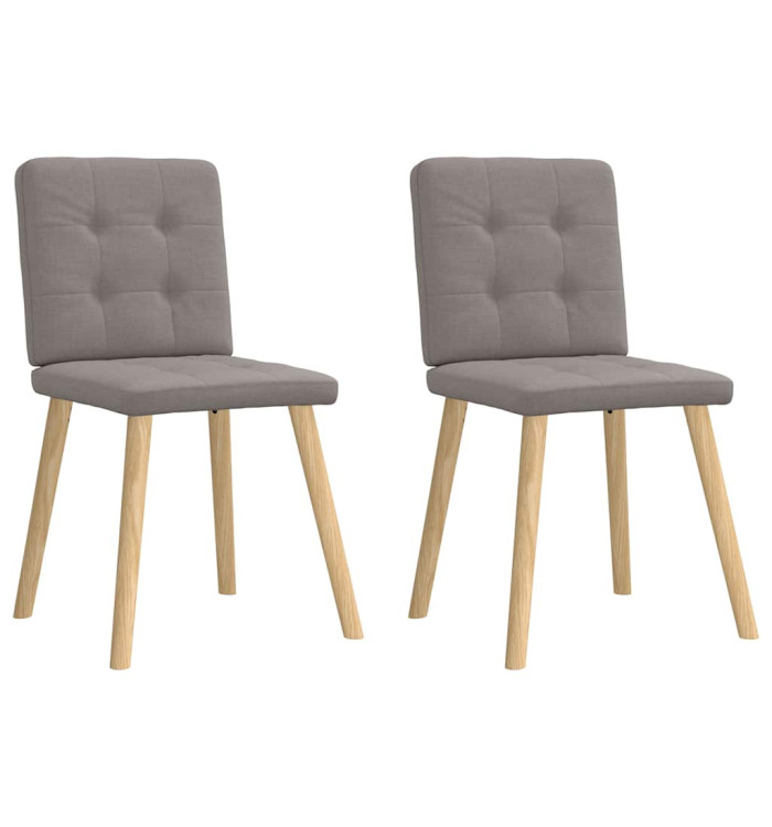Chaises à manger lot de 2 taupe tissu | Mobilier & Déco