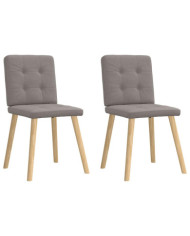 Chaises à manger lot de 2 taupe tissu | Mobilier & Déco