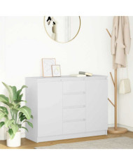 Buffet avec tiroirs blanc 100,5x35x76 cm bois d'ingénierie | Mobilier & Déco