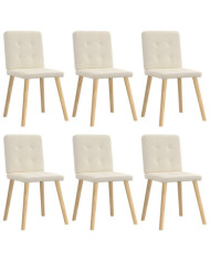 Chaises à manger lot de 6 Lin | Mobilier & Déco