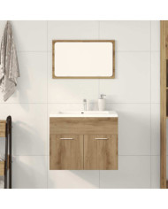 Ensemble de meubles salle de bain 2 pcs bois d'ingénierie | Mobilier & Déco