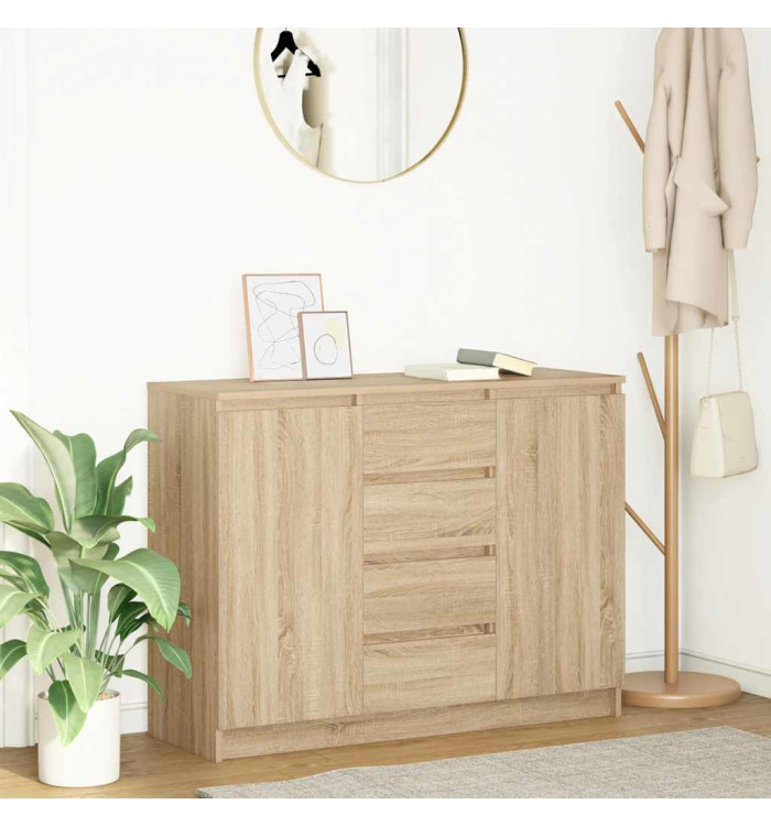 Buffet avec tiroirs chêne sonoma 100,5x35x76 cm bois ingénierie | Mobilier & Déco