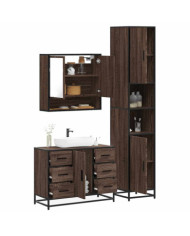 Ensemble de meubles de salle de bain 3 pcs Chêne marron | Mobilier & Déco