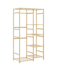 Porte-vêtement avec étagères 100x50x184,5 cm bambou | Mobilier & Déco