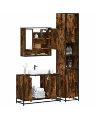 Ensemble de meubles de salle de bain 3 pcs Chêne fumé | Mobilier & Déco
