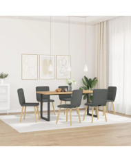 Chaises à manger lot de 6 gris foncé tissu | Mobilier & Déco