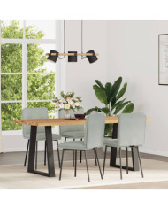 Chaises à manger lot de 4 Gris clair Velours | Mobilier & Déco