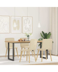 Chaises à manger lot de 4 crème tissu | Mobilier & Déco