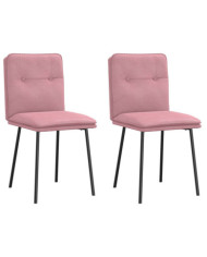 Chaises à manger lot de 2 Rose Velours | Mobilier & Déco