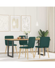 Chaises à manger lot de 4 vert foncé tissu | Mobilier & Déco