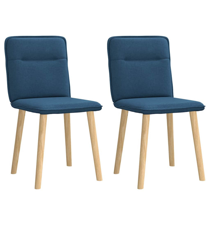 Chaises à manger lot de 2 bleu tissu | Mobilier & Déco