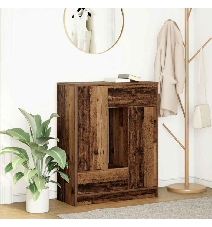Buffet avec tiroirs et portes vieux bois 73x31x90 cm | Mobilier & Déco