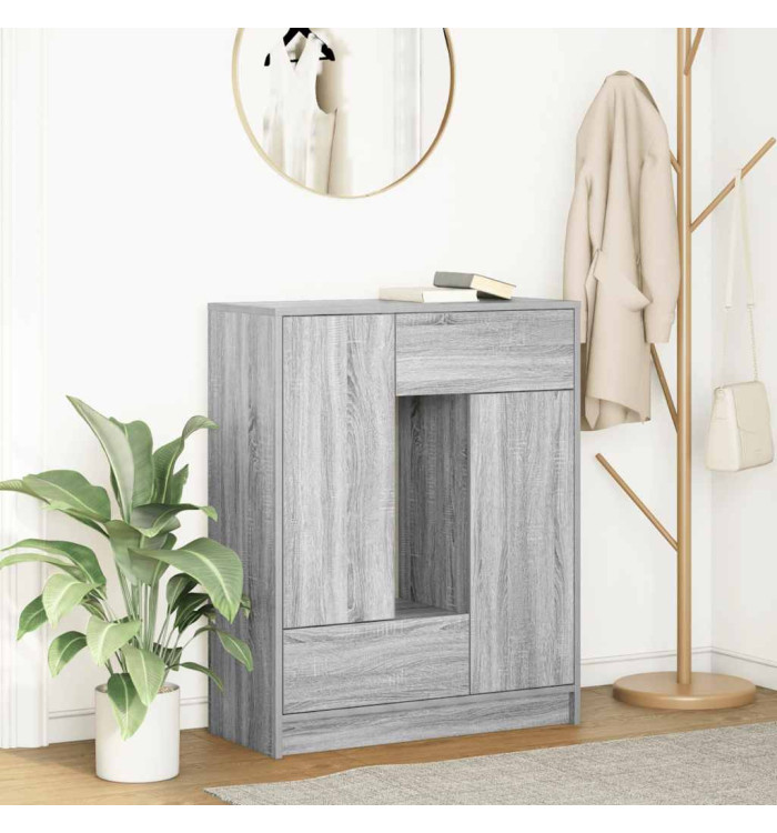 Buffet avec tiroirs et portes sonoma gris 73x31x90 cm | Mobilier & Déco