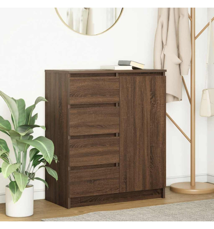 Buffet avec tiroirs chêne brun 71x35x84 cm bois d'ingénierie | Mobilier & Déco
