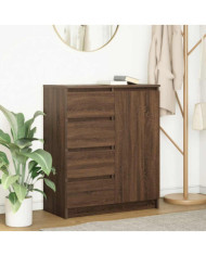 Buffet avec tiroirs chêne brun 71x35x84 cm bois d'ingénierie | Mobilier & Déco