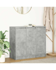 Buffet gris béton 85x34x76 cm bois d'ingénierie | Mobilier & Déco