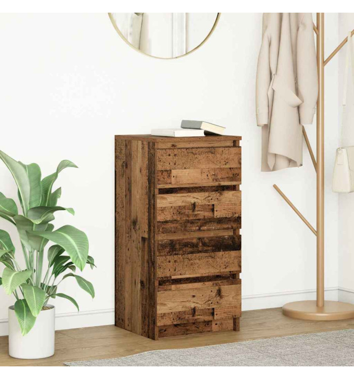 Buffet vieux bois 37,5x35x76 cm bois d'ingénierie | Mobilier & Déco