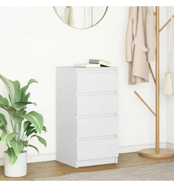 Buffet blanc 37,5x35x76 cm bois d'ingénierie | Mobilier & Déco