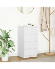 Buffet blanc 37,5x35x76 cm bois d'ingénierie | Mobilier & Déco