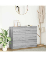 Buffet sonoma gris 100x35x76 cm bois d'ingénierie | Mobilier & Déco