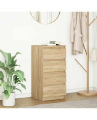 Buffet chêne sonoma 37,5x35x76 cm bois d'ingénierie | Mobilier & Déco