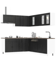 Ensemble d'armoires de cuisine 11 pcs Lucca bois d'ingénierie | Mobilier & Déco