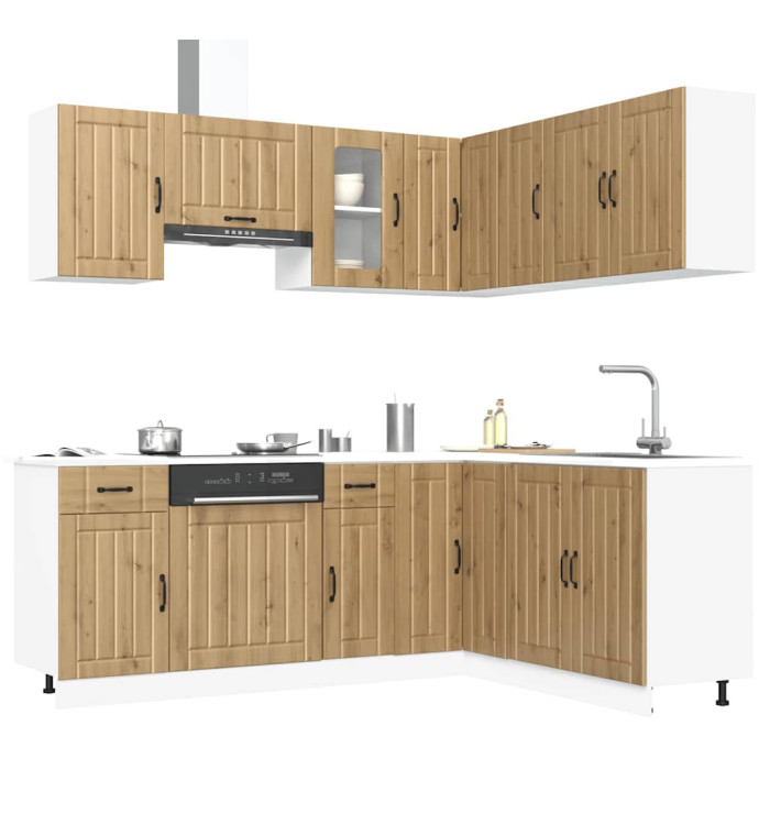 Ensemble d'armoires de cuisine 11 pcs Lucca bois d'ingénierie | Mobilier & Déco