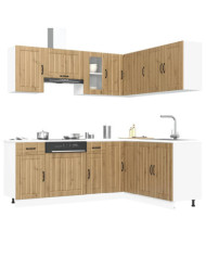 Ensemble d'armoires de cuisine 11 pcs Lucca bois d'ingénierie | Mobilier & Déco