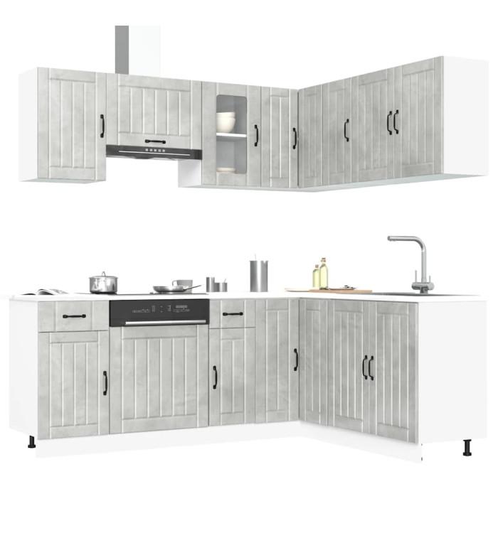 Ensemble d'armoires de cuisine 11 pcs Lucca bois d'ingénierie | Mobilier & Déco