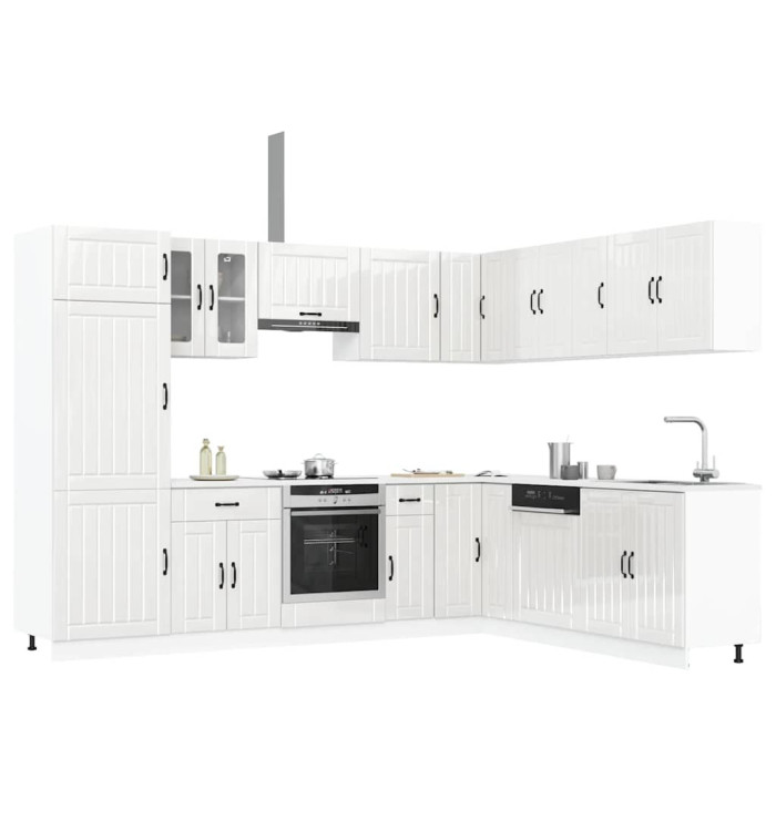 Ensemble d'armoires de cuisine 14 pcs Lucca bois d'ingénierie | Mobilier & Déco