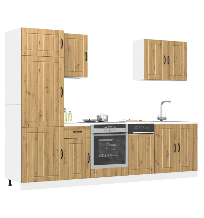 Ensemble d'armoires de cuisine 7 pcs Lucca bois d'ingénierie | Mobilier & Déco