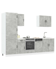 Ensemble d'armoires de cuisine 7 pcs Lucca bois d'ingénierie | Mobilier & Déco