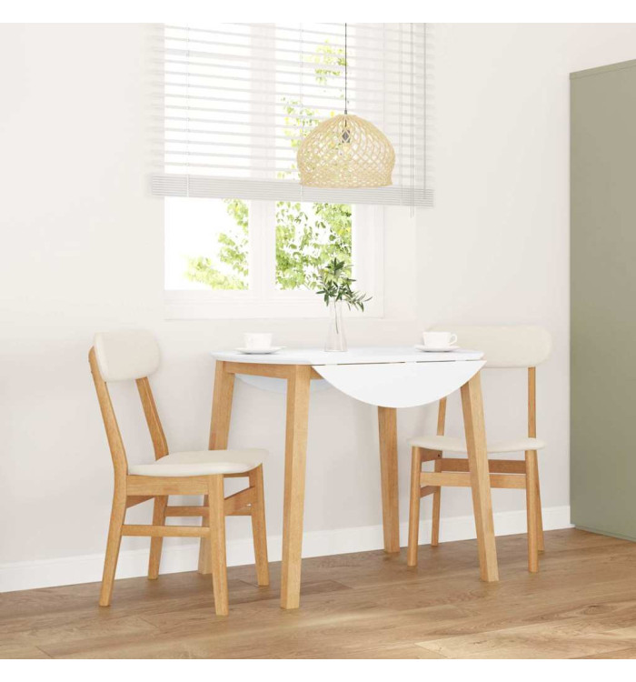 Chaises à manger coussins 2 pcs bois massif caoutchouc | Mobilier & Déco
