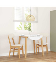 Chaises à manger coussins 2 pcs bois massif caoutchouc | Mobilier & Déco