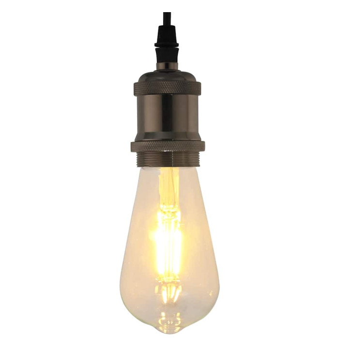 Douilles de lampe 2 pcs noir brillant E27 | Mobilier & Déco