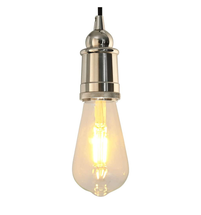 Douilles de lampe 2 pcs nickel satiné E27 | Mobilier & Déco