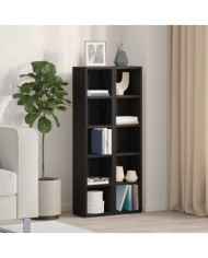 Armoires à CD 2 pcs chêne noir 21x16x93,5 cm bois d'ingénierie | Mobilier & Déco