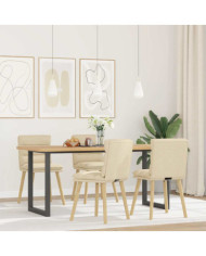Chaises à manger lot de 4 crème tissu | Mobilier & Déco