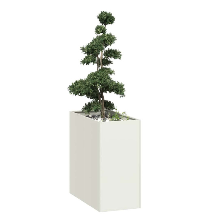 Jardinière blanc 40x80x80 cm acier | Mobilier & Déco