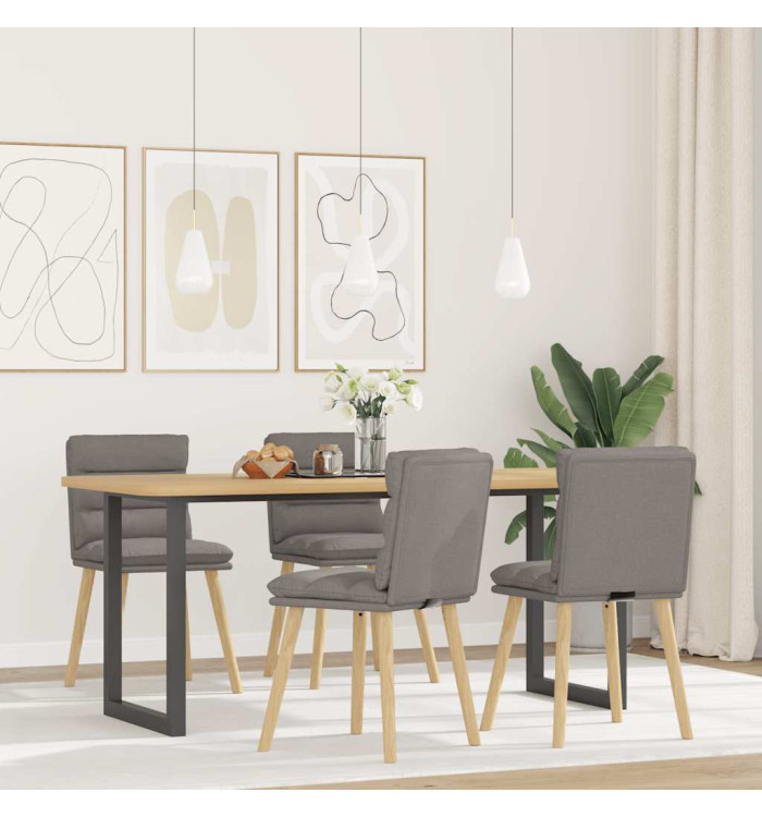 Chaises à manger lot de 4 taupe tissu | Mobilier & Déco