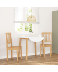 Chaises à manger 2 pcs bois massif caoutchouc | Mobilier & Déco