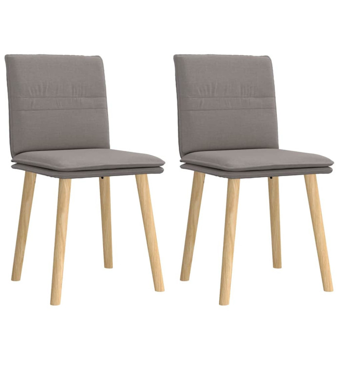 Chaises à manger lot de 2 taupe tissu | Mobilier & Déco