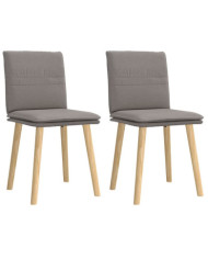 Chaises à manger lot de 2 taupe tissu | Mobilier & Déco