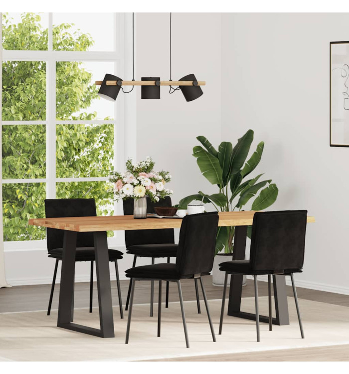 Chaises à manger lot de 4 Noir Velours | Mobilier & Déco