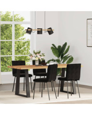 Chaises à manger lot de 4 Noir Velours | Mobilier & Déco