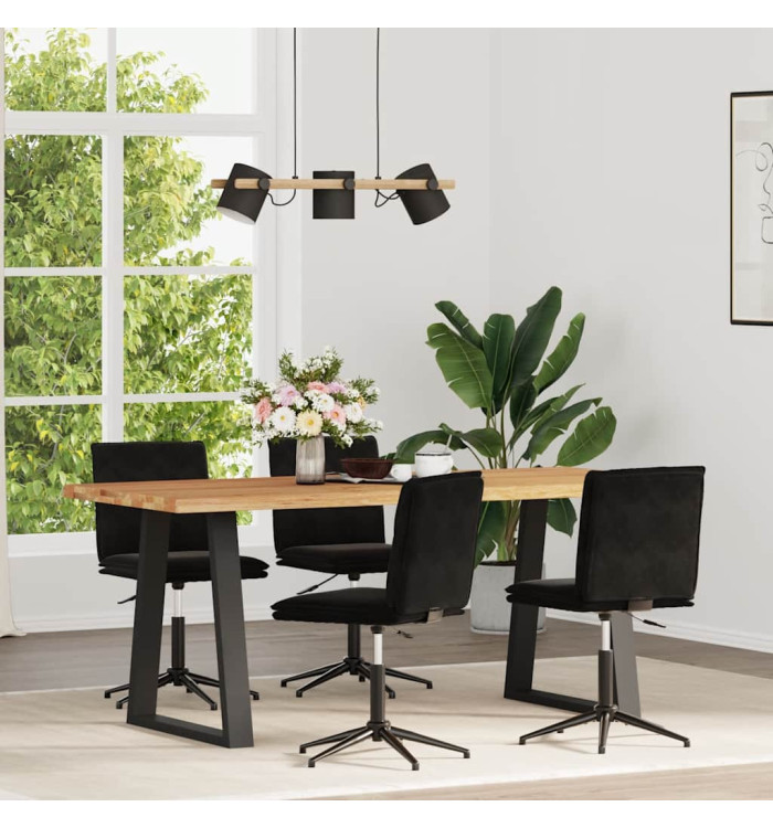 Chaises à manger lot de 4 Noir Velours | Mobilier & Déco