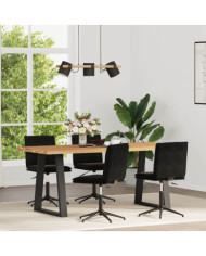 Chaises à manger lot de 4 Noir Velours | Mobilier & Déco