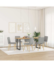 Chaises à manger lot de 6 gris nuage tissu | Mobilier & Déco