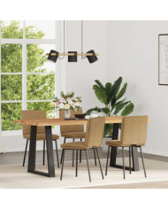 Chaises à manger lot de 4 marron velours | Mobilier & Déco