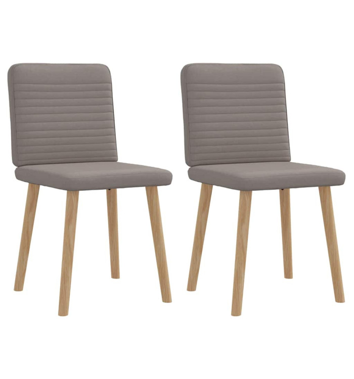 Chaises à manger lot de 2 taupe tissu | Mobilier & Déco